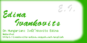 edina ivankovits business card